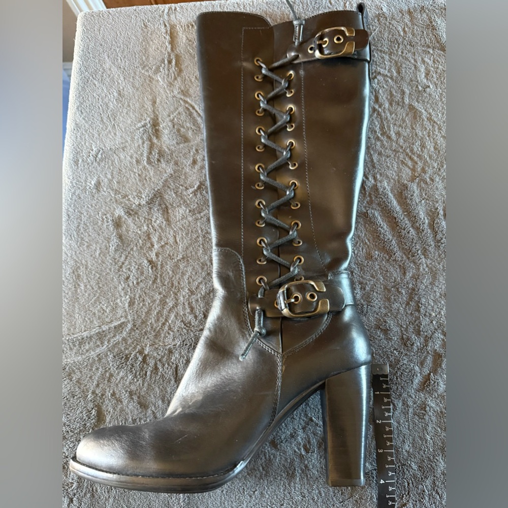 Chocolate Blu  Knee-High Lace-Up Boots